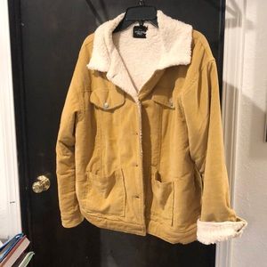 CJLA corduroy jacket with faux Sherpa lining